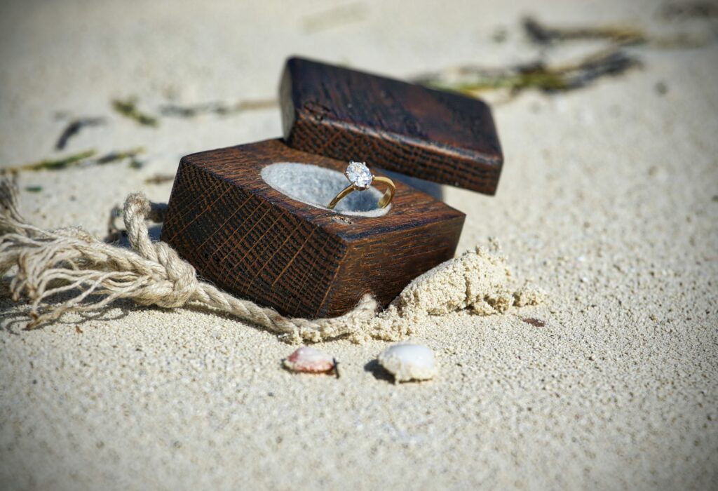 砂浜　指輪
