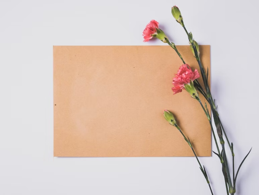 手紙と花　画像