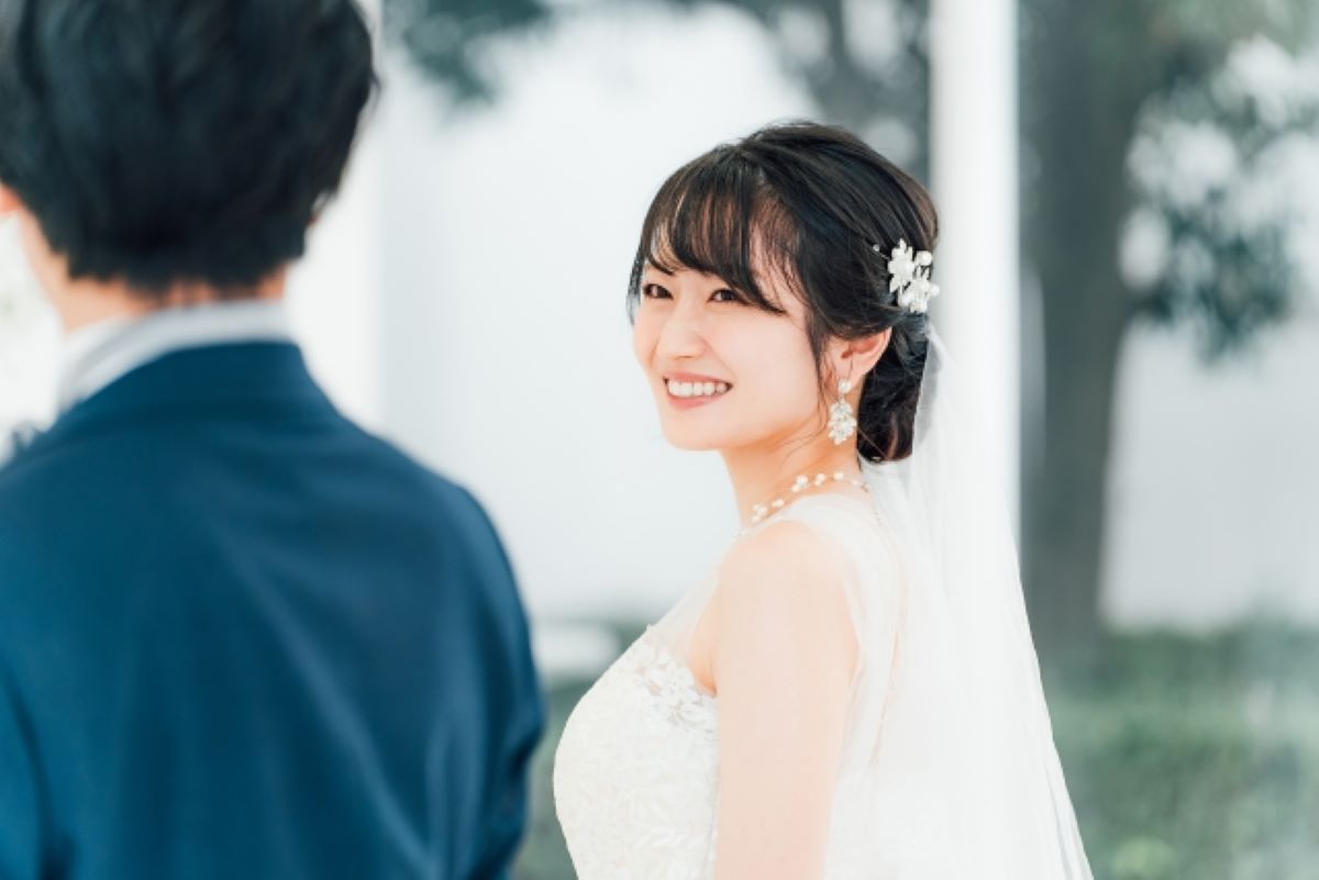 笑顔の新婦